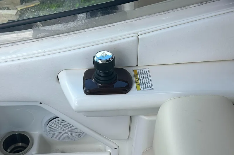 Westwind Yacht Photos Pics Joystick control on 2012 Sea Ray 350 Sundancer boat dashboard.