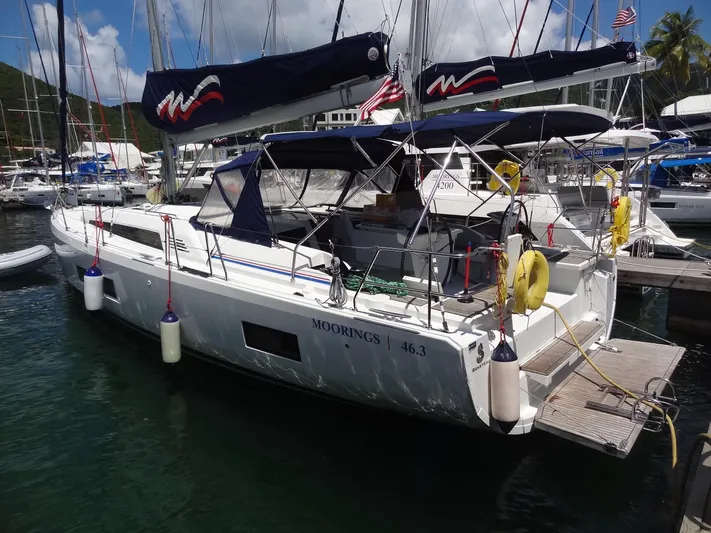 Tabula Rasa Yacht Photos Pics 2020 Beneteau Oceanis 46.1 sailboat docked at marina.
