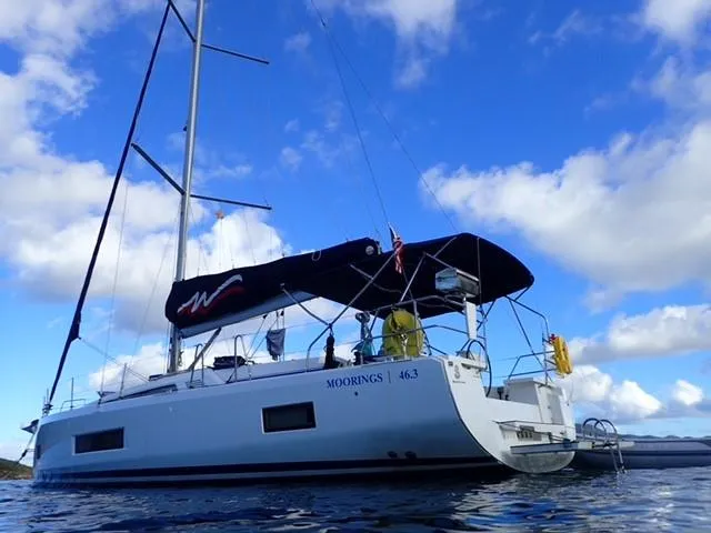 Tabula Rasa Yacht Photos Pics 2020 Beneteau Oceanis 46.1 sailboat on water under blue sky.