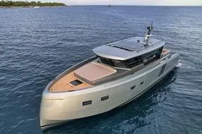  Yacht Photos Pics Luxury Glacier 48 yacht cruising in open sea, 2026 model.