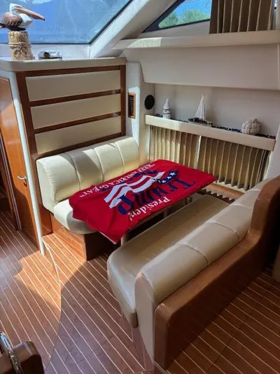  Yacht Photos Pics Interior of 2006 Carver 43 Motor Yacht with cozy seating and decorative elements.