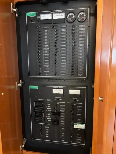  Yacht Photos Pics Electrical control panel inside a 2006 Carver 43 Motor Yacht.