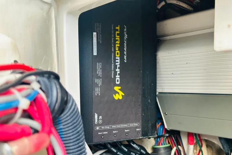  Yacht Photos Pics 2015 Jupiter 38 FS boat with Powermania Turbo M440 V2 battery charger.