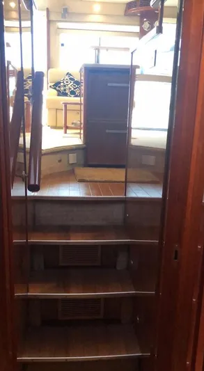 2009 Riviera 47 Yacht Photos Pics Interior stairs of 2009 Riviera 47 Enclosed Flybridge Series II yacht.