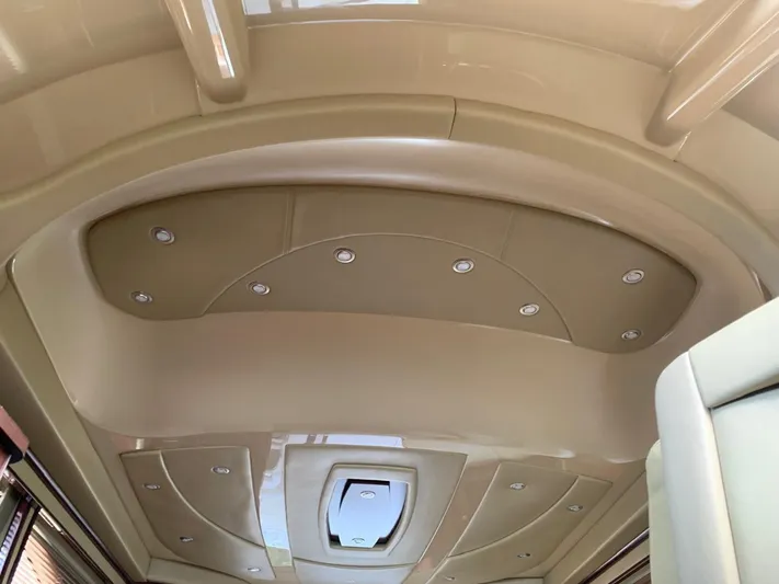  Yacht Photos Pics Interior ceiling of 2006 Sea Ray 52 Sedan Bridge yacht with recessed lighting.