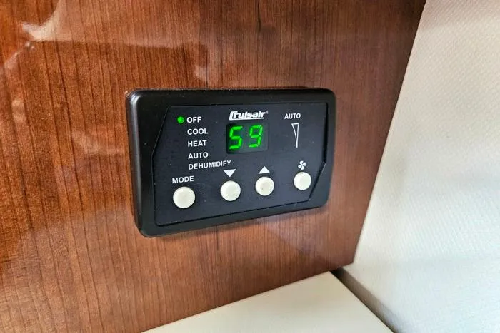  Yacht Photos Pics Thermostat control panel in 2014 Four Winns V375 boat interior.