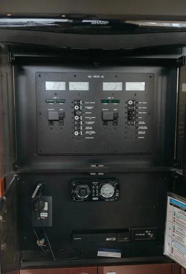  Yacht Photos Pics Electrical control panel on a 2010 Sea Ray 390 Sedan Bridge yacht.