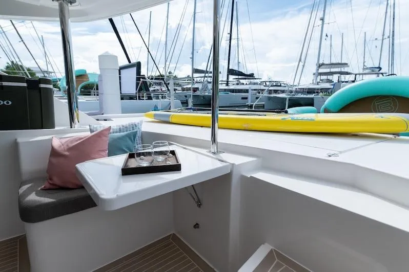 Ruby One Yacht Photos Pics Catamaran Leopard 58 cockpit