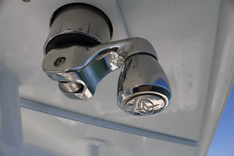  Yacht Photos Pics Chrome boat fixture on a 2014 Yellowfin 32 Offshore.