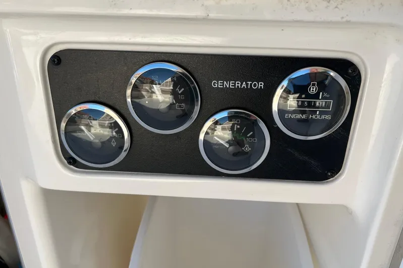  Yacht Photos Pics Control panel of a 1998 Sea Ray 540 Sundancer boat generator.