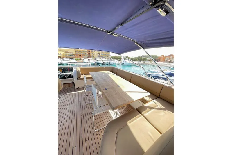  Yacht Photos Pics Luxurious 2014 Princess 72 yacht interior with spacious seating and elegant dining area.