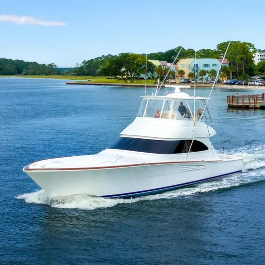 Salty Dog Yacht Photos Pics Viking 54 SALTY DOG - Port Bow Profile