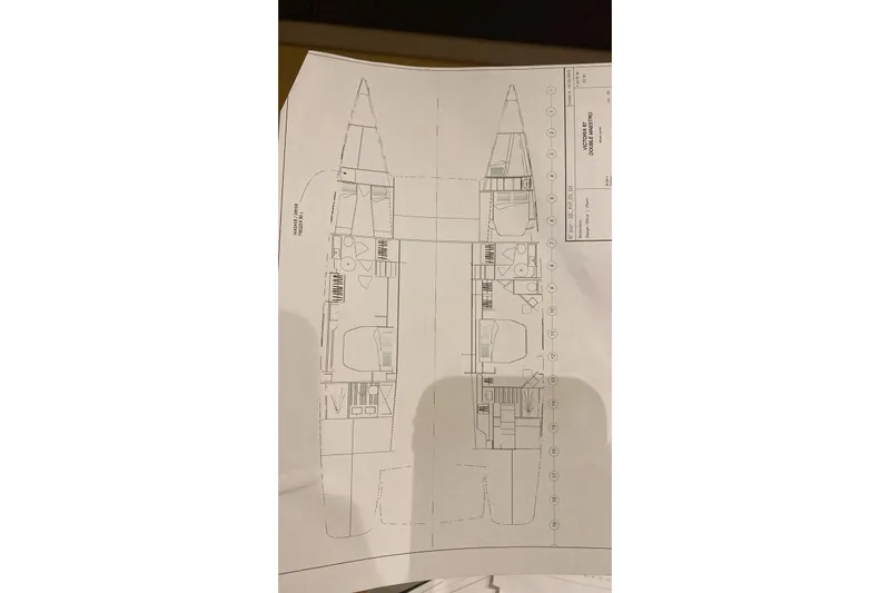 Sea Jade Yacht Photos Pics Blueprint of 2014 FONTAINE PAJOT 63 yacht, detailed layout and design.