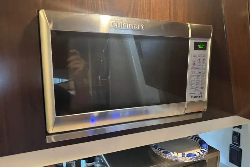  Yacht Photos Pics Cuisinart convection microwave in 2016 Regal 46 Sport Coupe kitchen.