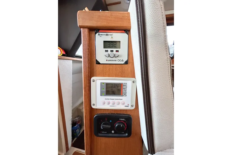  Yacht Photos Pics Control panel on 2017 Ranger Tugs R-31 CB boat, featuring electronic displays and controls.