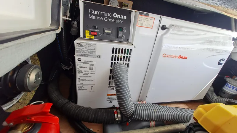  Yacht Photos Pics Cummins Onan marine generator in 2009 Lagoon 440 yacht engine room.