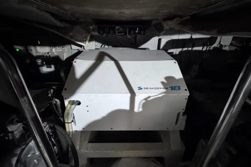  Yacht Photos Pics Seakeeper 18 gyroscope in 2010 Canados 90 yacht engine room.