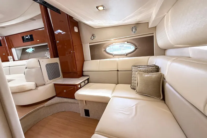 Game Changer Yacht Photos Pics Luxurious interior of 2016 Formula 37 Performance Cruiser with plush seating and elegant design.