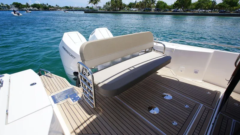In-stock 2024 Nimbus C11 #082 Yacht Photos Pics Nimbus Commuter 11 #082 2024 boat with Mercury outboard engines and spacious deck.