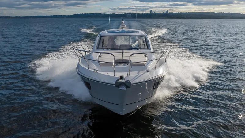 In Stock Yacht Photos Pics 2024 Beneteau Gran Turismo 45 yacht cruising on open water.