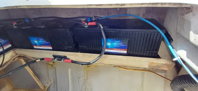  Yacht Photos Pics Batteries installed in a 2008 Fountaine Pajot Orana 44 Grand Large catamaran.