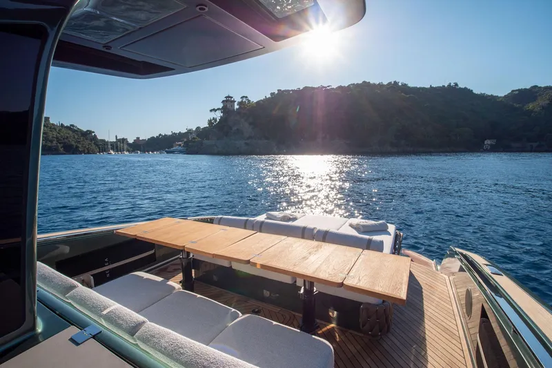  Yacht Photos Pics Luxurious Nerea Yacht NY40, 2025 model, cruising on serene waters with scenic coastal view.