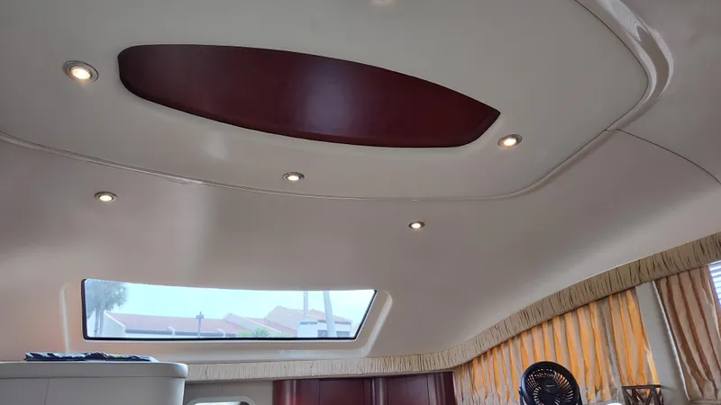 Drifter Yacht Photos Pics Interior ceiling of 2005 Sea Ray 390 Motor Yacht with skylight and recessed lighting.