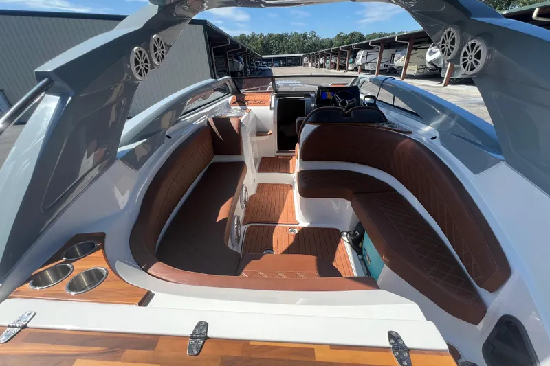  Yacht Photos Pics 2024 NX Boats 290 Exclusive interior with luxurious seating and modern design features.