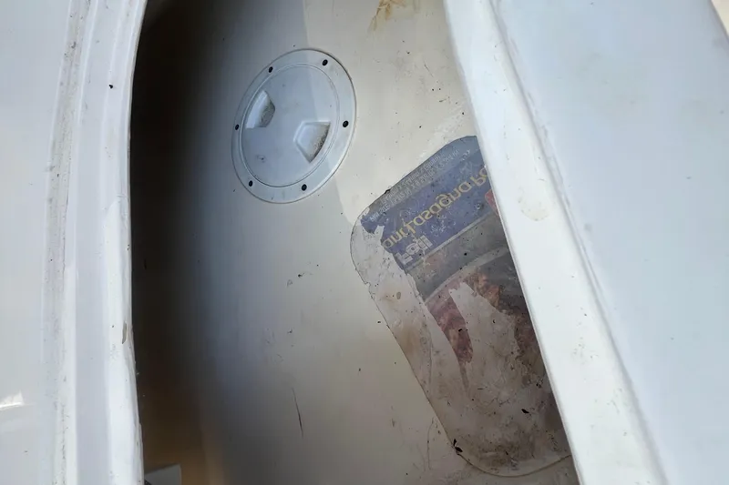  Yacht Photos Pics Storage compartment of 2024 NX Boats 290 Exclusive, showing interior details and hatch.