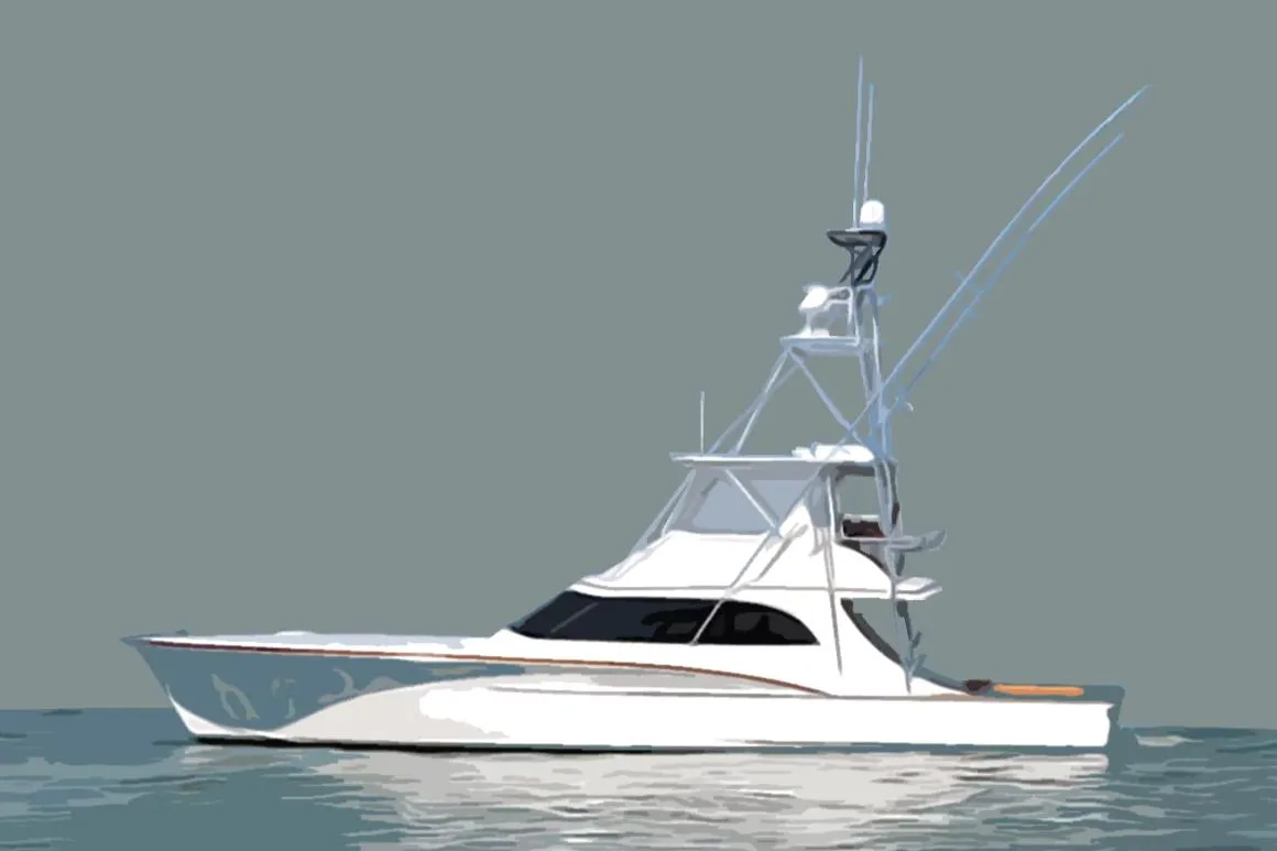 2024 Custom Carolina 63 yacht on calm waters.