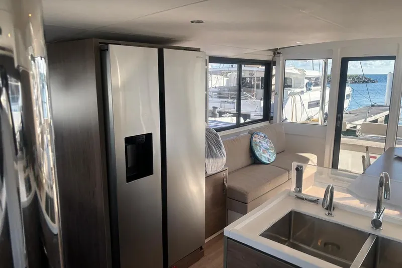 Fortunate Sun Yacht Photos Pics Galley & Salon View (1)