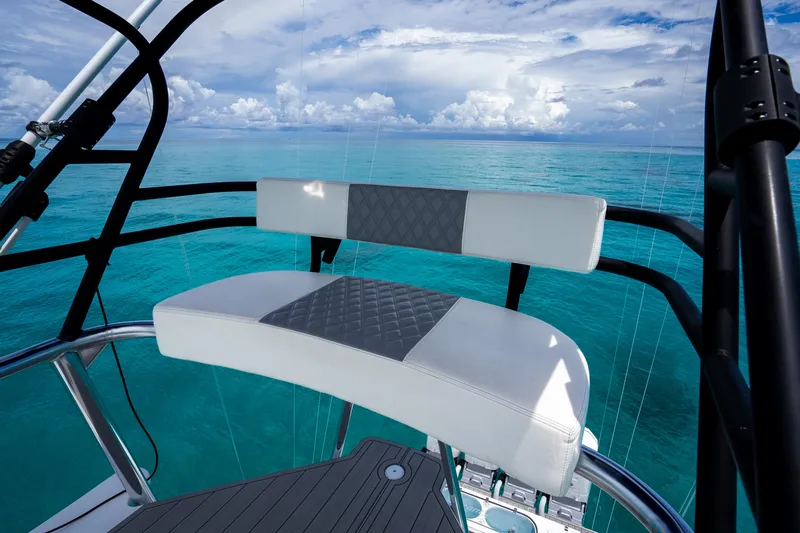  Yacht Photos Pics 2023 Front Runner 47 Center Console boat seat with ocean view.