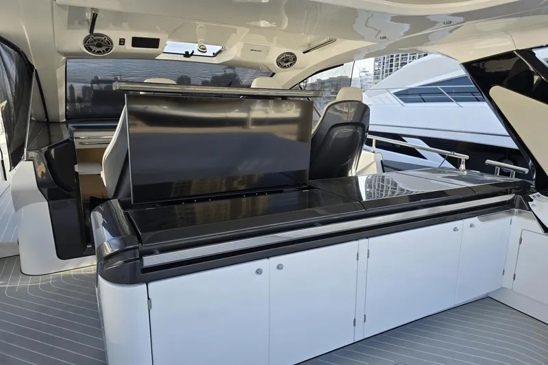 Making Memories II Yacht Photos Pics Interior of 2022 Azimut Verve 47 luxury yacht with sleek modern design.