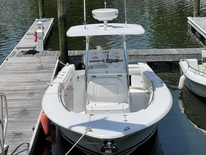  Yacht Photos Pics 2014 Southport 27 Center Console boat docked at marina.