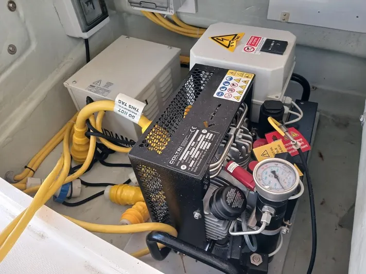 Andiamo IV Yacht Photos Pics Electrical equipment and wiring inside a Leopard 48 yacht, model year 2018.
