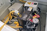 Electrical equipment and wiring inside a Leopard 48 yacht, model year 2018.