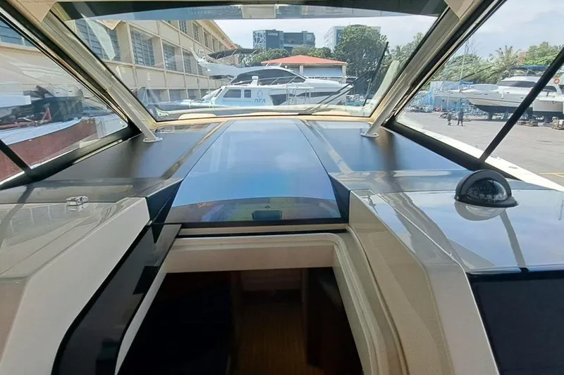  Yacht Photos Pics 2022 Scout 530 LXF yacht interior view with sleek design and modern features.