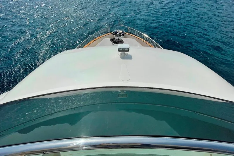  Yacht Photos Pics Bow view of 2018 Absolute NAVETTA 58 yacht on open sea.