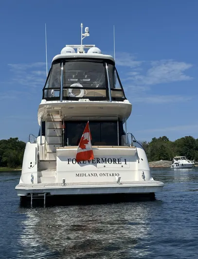 Forevermore Yacht Photos Pics 2016 Sea Ray L590 Fly yacht on water, Canadian flag, Midland, Ontario.