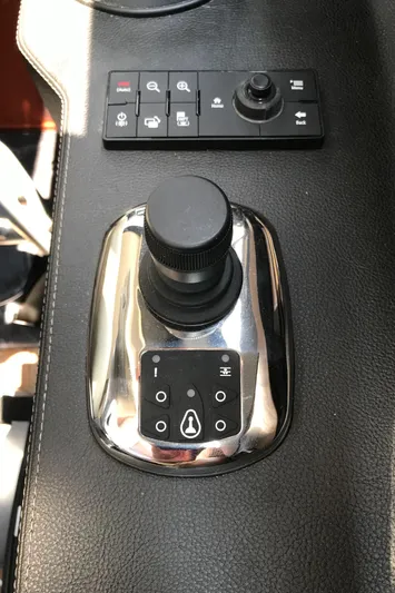 Forevermore Yacht Photos Pics Control panel of a 2016 Sea Ray L590 Fly yacht.