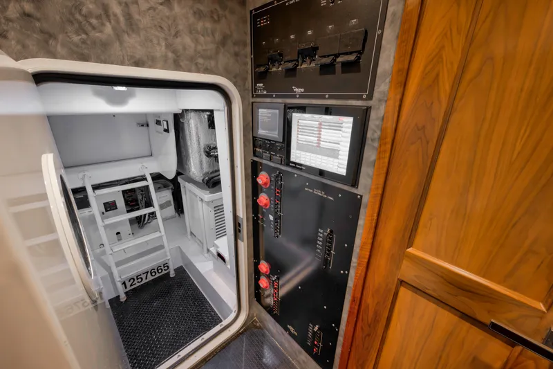High Cotton Yacht Photos Pics 2015 Viking 92 EB HIGH COTTON- Engine Room Entrance