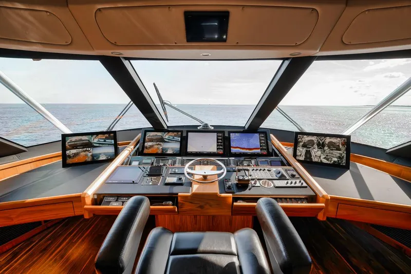 High Cotton Yacht Photos Pics 2015 Viking 92 EB HIGH COTTON- Helm