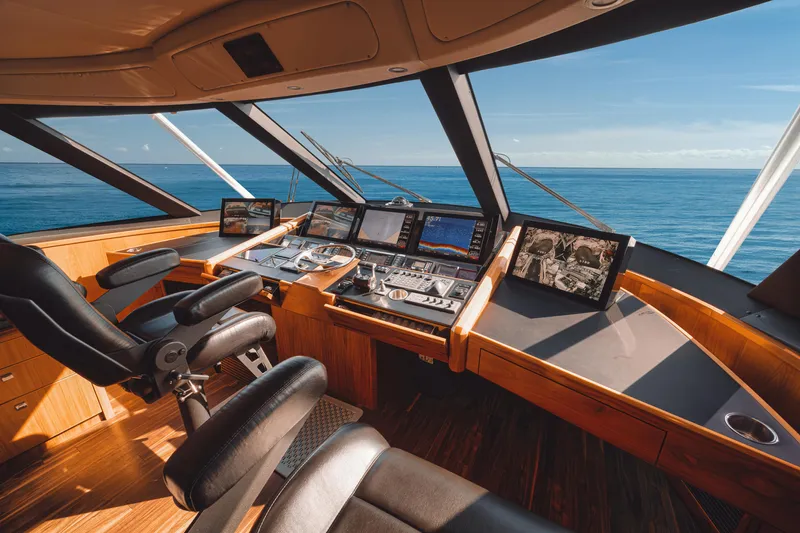 High Cotton Yacht Photos Pics 2015 Viking 92 EB HIGH COTTON- Helm