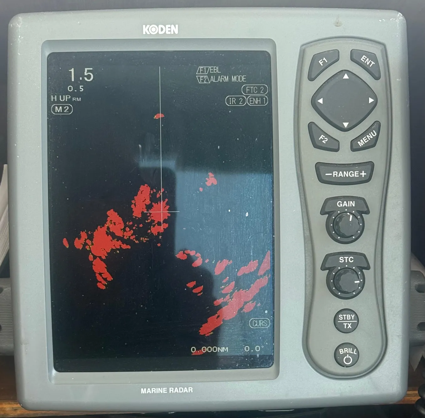 Marine radar display on a 1974 Dyer 29' Sport Fisher boat.