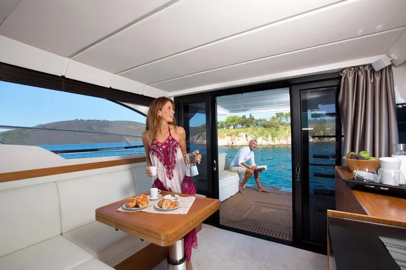 Lady Bavarkica Yacht Photos Pics Manufacturer Provided Image: Bavaria Virtess 420 Fly Saloon