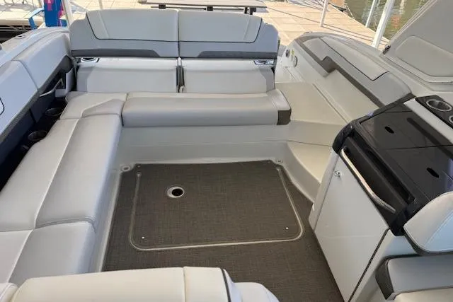  Yacht Photos Pics 2019 Formula 310 Bowrider I/O interior with spacious seating and modern design.