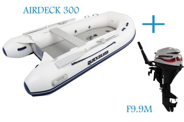 vrede droogte vocaal New 2020 Quicksilver &amp; Mariner F9.9 MLH Outboard &amp; Airdeck 300cm  Inflatable Boat Package | Boatshop24