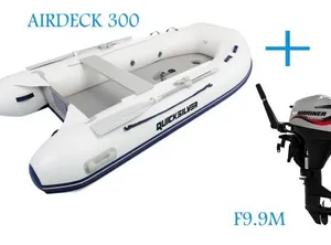 2020 Quicksilver &amp; Mariner F9.9 MLH Outboard &amp; Airdeck 300cm Inflatable Boat Package