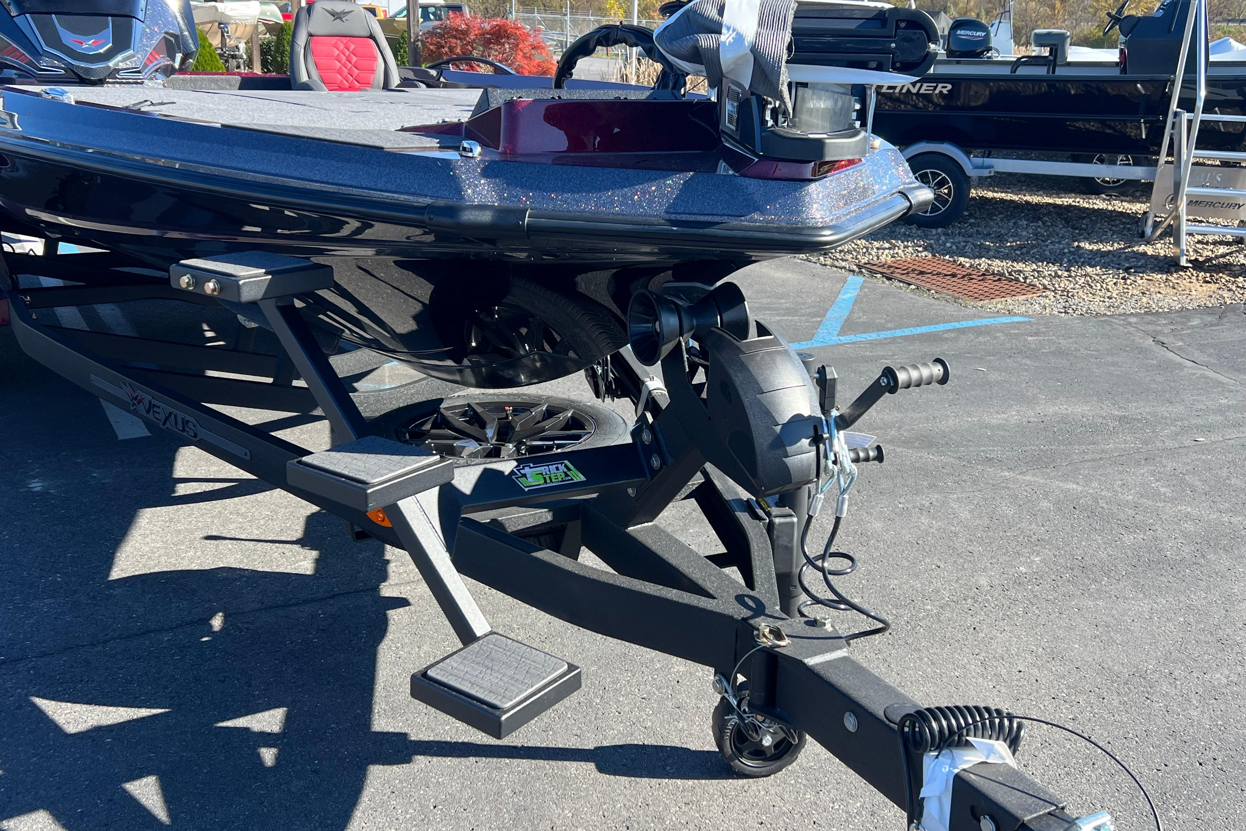 2026 Vexus VXS20 boat on trailer, featuring sleek design and modern equipment.