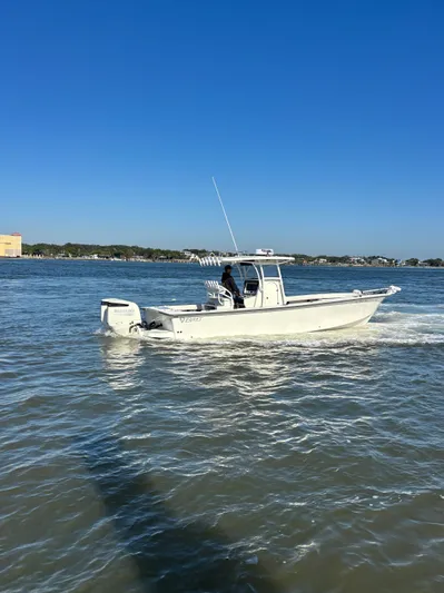  Yacht Photos Pics Egret 290 boat from 2019 on calm waters.